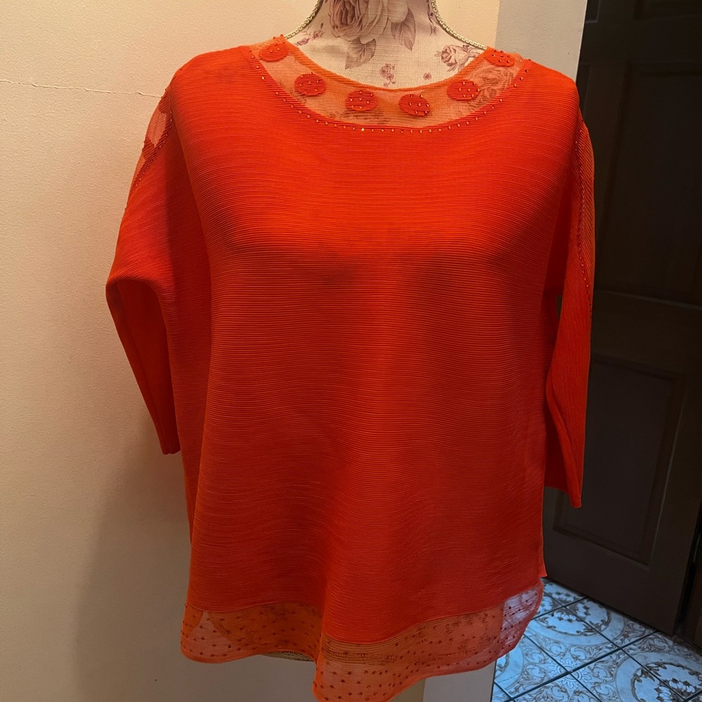 Vibrant Orange Women's Blouse